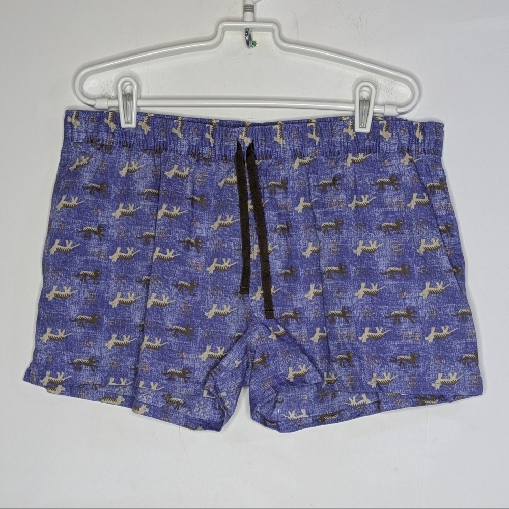 Patagonia Blue Island Hemp Baggies Shorts Tamar Tiger L